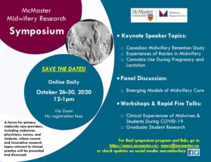 McMaster Midwifery Research Symposium Save the Date Poster